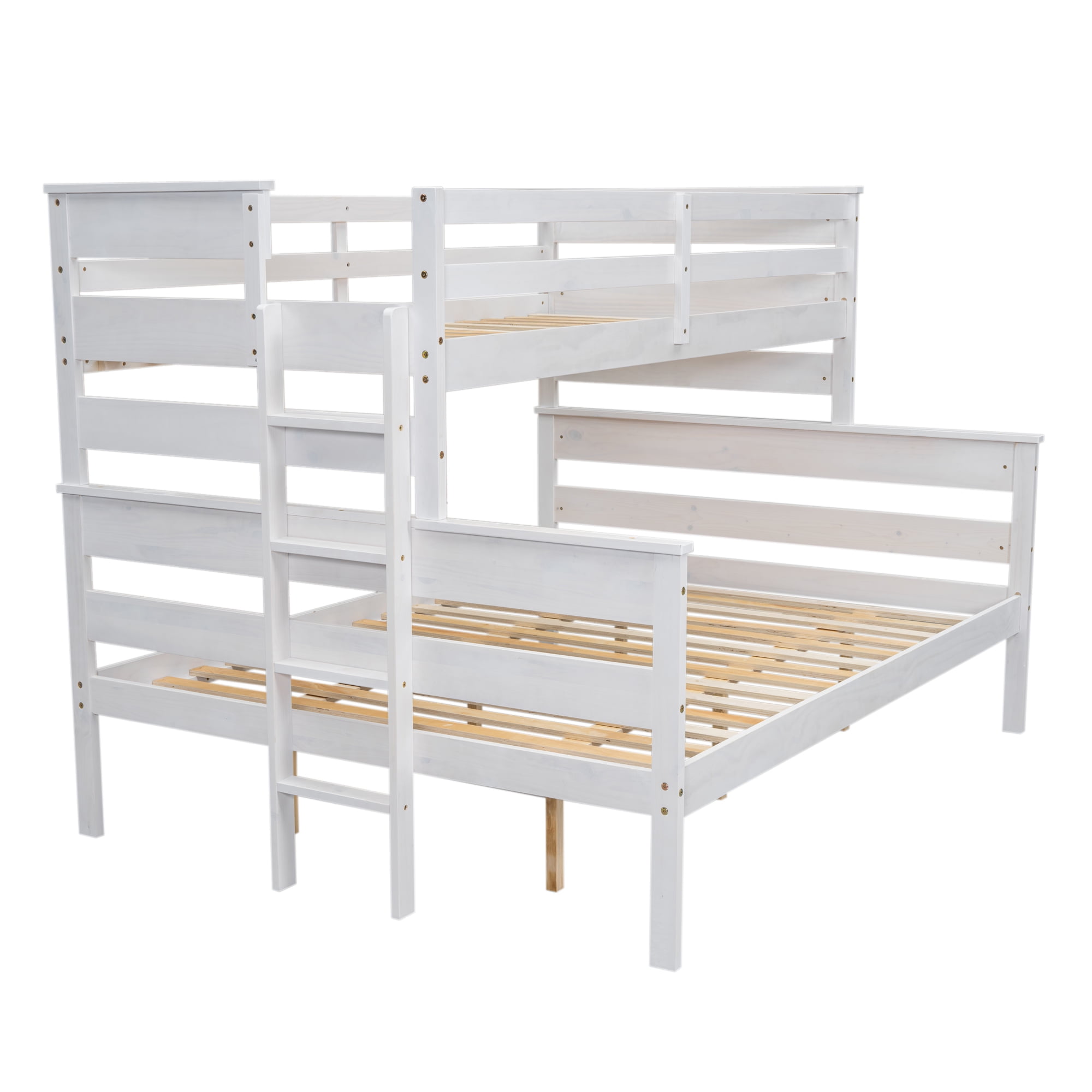 Harper & Bright Designs Detachable Twin XL Over Queen Wood Bunk