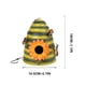 thumbnail image 3 of Casita de pájaros de hierro para decoración de jardín exterior | Refugio de invierno para pájaros con cuerda colgante | Diseño rústico de panal y base de ventilación fácil de limpiar, 3 of 8