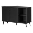thumbnail image 2 of South Shore Mezzy 2-Door Sideboard with Open Storage, in Black Oak, 2 of 13