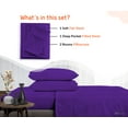 thumbnail image 2 of California King Size Egyptian Cotton Bed Sheets 800 TC Sheet Set Purple Solid Cotton 18" Deep, 2 of 5