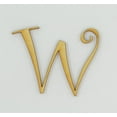 thumbnail image 1 of 1 Pc, 4 Inch X 1/4 Inch Thick Wood Letters W In The Curlz Font Great For Craft Project & Different Decor, 1 of 3