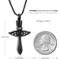 thumbnail image 6 of Cross Urn Cremation Jewelry Cross Urn Necklace for Ashes for Women Angel Wing Heart Urn Locket Pendant Memorial Keepsake Ashes Jewelry, 6 of 7