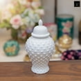 thumbnail image 2 of White Dotted Temple Jars, 2 of 10