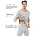 thumbnail image 4 of ANYFIT WEAR Thermal Underwear for Men Ultra Soft Long Johns Set Fleece Lined Warm Base Layer Top and Bottom for Cold Weather Gray S, 4 of 7