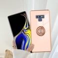 thumbnail image 3 of for Samsung Galaxy Note 9 Case with 360° Rotation Magnetic Ring Kickstand Holder,Shiny Plating Gold Edge Soft Slim Shockproof +Screen Protector Protective Cover for Women Girls(Pink), 3 of 14