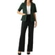 thumbnail image 2 of INSPIRAR CHIC Conjunto de Traje de 2 Piezas para Mujeres Blazer con Solapa Muesca Vestido en Capas S Verde Oscuro, 2 of 6