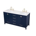thumbnail image 4 of 60 inch Double Bathroom Vanity in Blue, 4 of 8