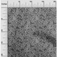 thumbnail image 2 of oneOone Cotton Cambric Gray Fabric Paisleys Dress Material Fabric Print Fabric By The Yard 56 Inch Wide, 2 of 4