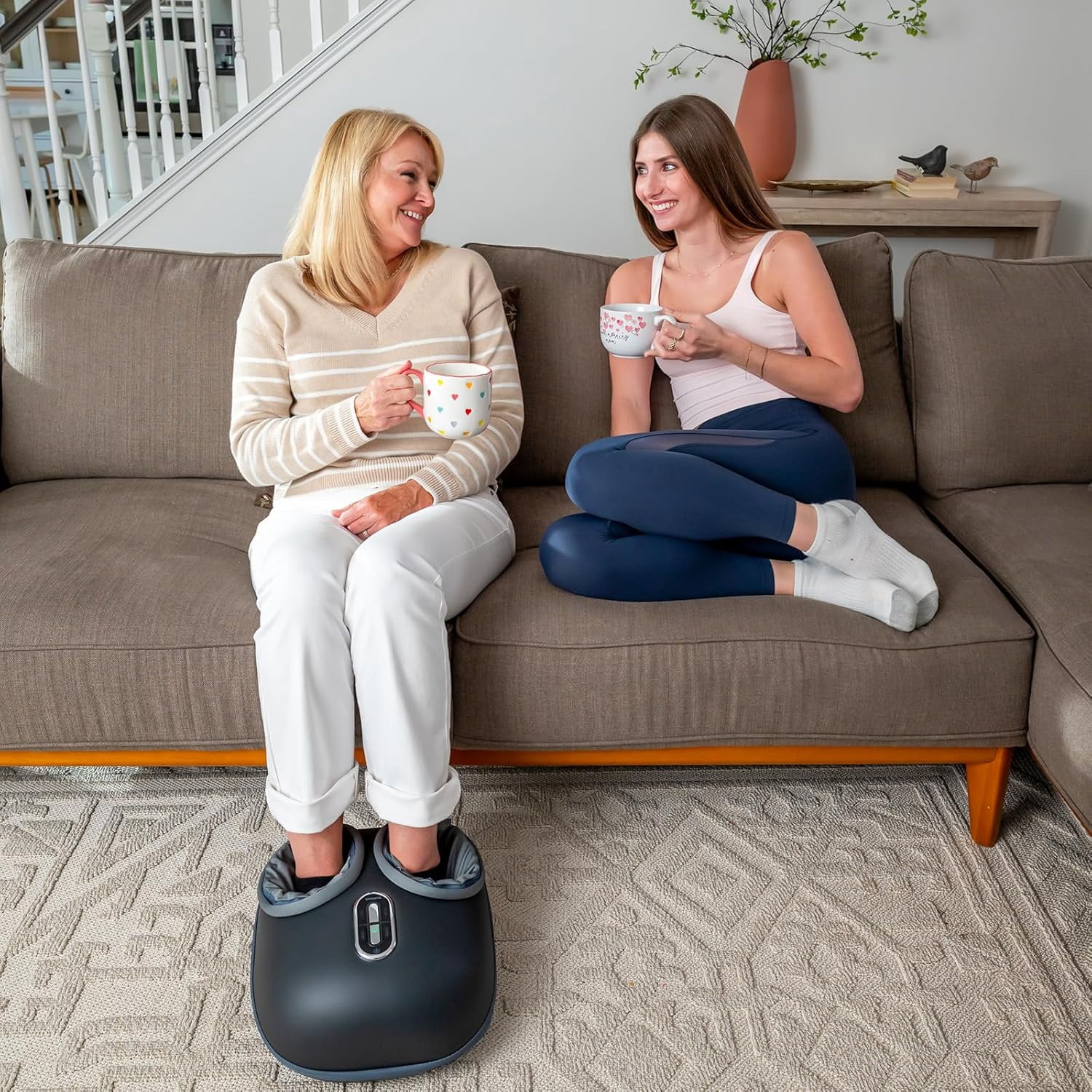 Nekteck Shiatsu Foot Massager, Deep Kneading Foot Massager with Heat & Air Compression, FSA/HSA, Feet Massage Machine for Neuropathy, Blood Circulation, Plantar Fasciitis Relief, Gifts for Her/Him