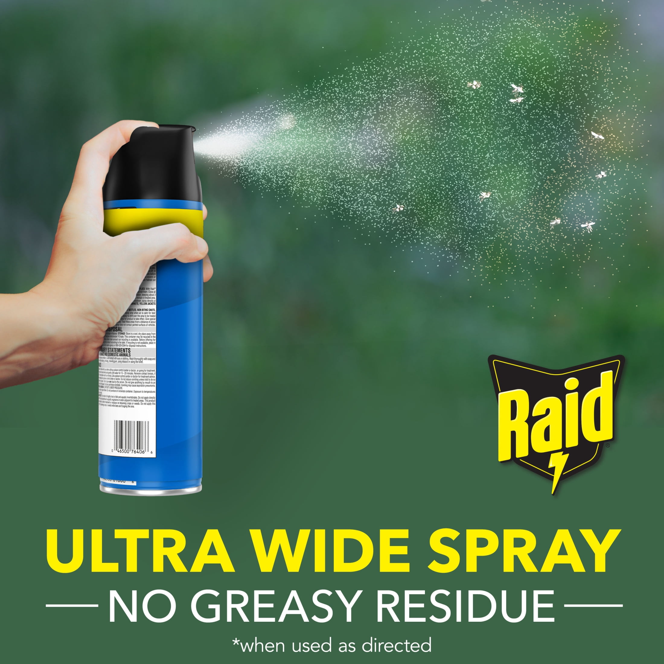 (5 pack) Raid Flying Insect Killer Bug Spray 7, Get Rid of Flies & Other Bugs Indoors & Out, 15 oz, 2 Count