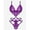 Purple, variant on Lingerie for Women Deep V Lace Bodysuit Sexy Cut Out One Piece Lingerie Nightwear