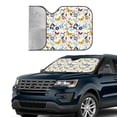 thumbnail image 3 of Kdxio Flowers Butterfly Print Front Windshield Sun Shade,Folding Auto Sunshade for Car Truck SUV-, 3 of 7