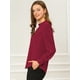 thumbnail image 3 of AllegK Dde San Patricio profesional Blusas de gade manlarcon cuello alto elegante pamujer borgoXL, 3 of 5