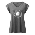 thumbnail image 4 of Womens Shirts Summer Blouse For Fashion Cap Sleeve Tops Trendy Tank Tops Floral Print Lace V Neck Loose Fit Shirts Womens Tops, 4 of 4