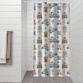thumbnail image 2 of White Highland Cow Car Flower Pattern Shower Curtain 36"x72" ,Bathroom Decorative Shower Curtains Set with 12 Hooks,Modern Waterproof Washable Shower Curtain, 2 of 6