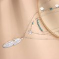 thumbnail image 7 of Mightlink Layered Long Necklace for Women Turquoise Stone Sequin Necklace Feather Beaded Strand Sweater Chain Necklaces Fashion Costume Jewelry Gifts, 7 of 7