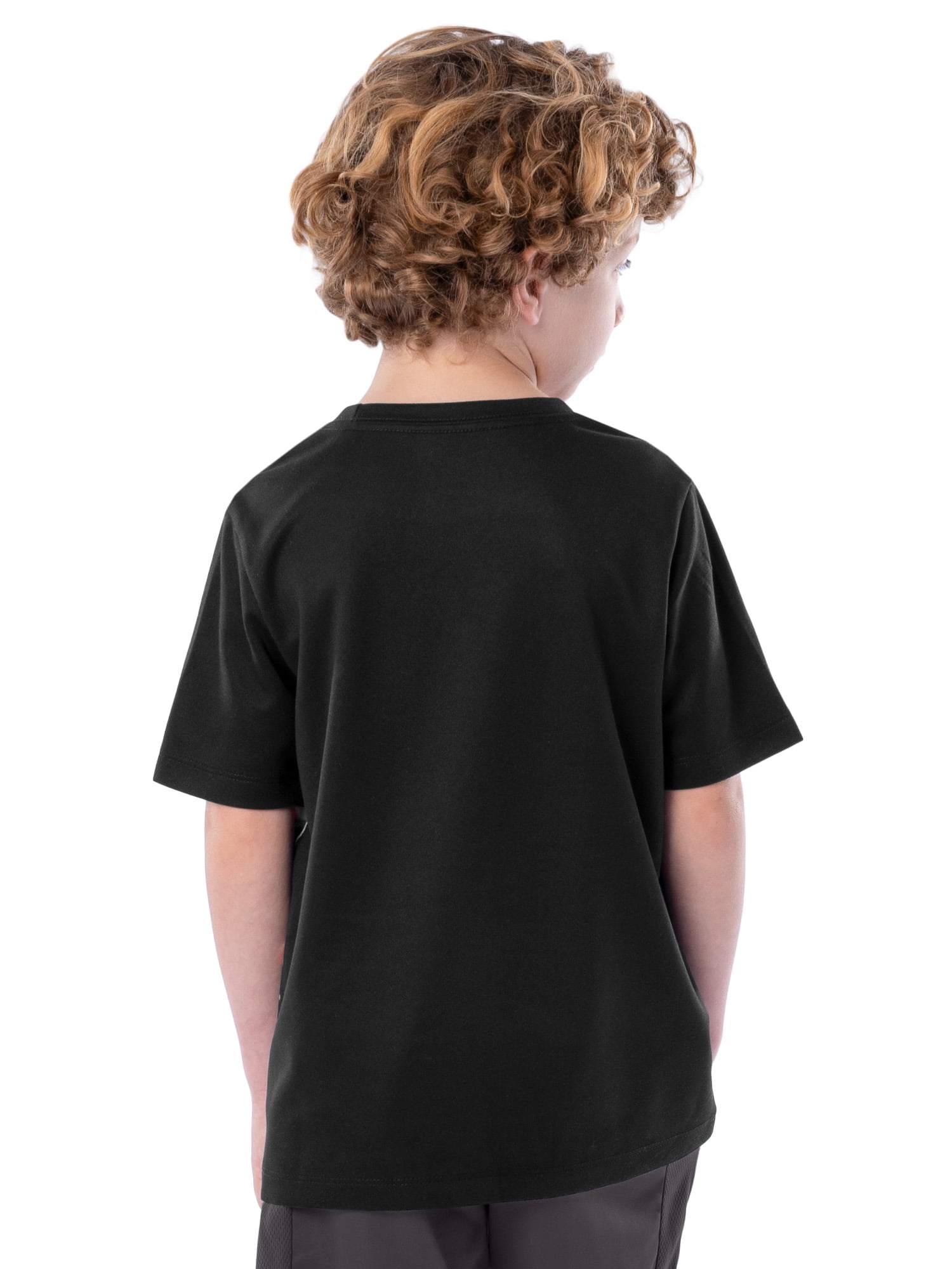 Athletic Works Boys Active Solid and Print Short Sleeve T-Shirts, 3-Pack, Sizes 4-18 & Husky