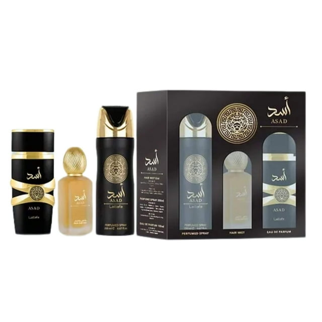 Set de Perfume Para Hombre Lattafa Asad 3 Piezas