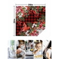 thumbnail image 4 of Cardinal Bird Cloth Napkins Set of 4 Reusable Dinner Napkins, Poinsettia Pine Cones Berry Flowers Red Plaid Cocktail Napkin Washable Table Napkins for Wedding/Holiday Party/Baby Shower 20"x20", 4 of 7