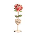 thumbnail image 3 of deevoka Wooden Rose Sign Keepsake Craft Valentines Day Decor for Birthday Holiday Home, 3 of 9