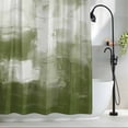 Abstract Oil Painting Fabric Shower Curtain Sage Green Washable Shower ...