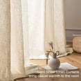 thumbnail image 6 of DriftAway Natural Linen Curtains 84 Inches Long 3 Pound Thick Semi Sheer 2 Panels Farmhouse Real Flax 3 Inch Rod Pocket Back Tab Boho Rustic Light Filtering Window Drapes for Bedroom Privacy Assured, 6 of 8