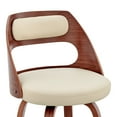 thumbnail image 6 of Armen Living Indoor Julius 26" Brown Faux Leather and Walnut Wood Bar Stool, 6 of 13