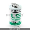 thumbnail image 1 of FedCo Batteries Compatible avec Saft LS14250-2PF 1-2 AA Cellule au Lithium avec Broches PC - 3.6V 1100mAh, 1 of 1