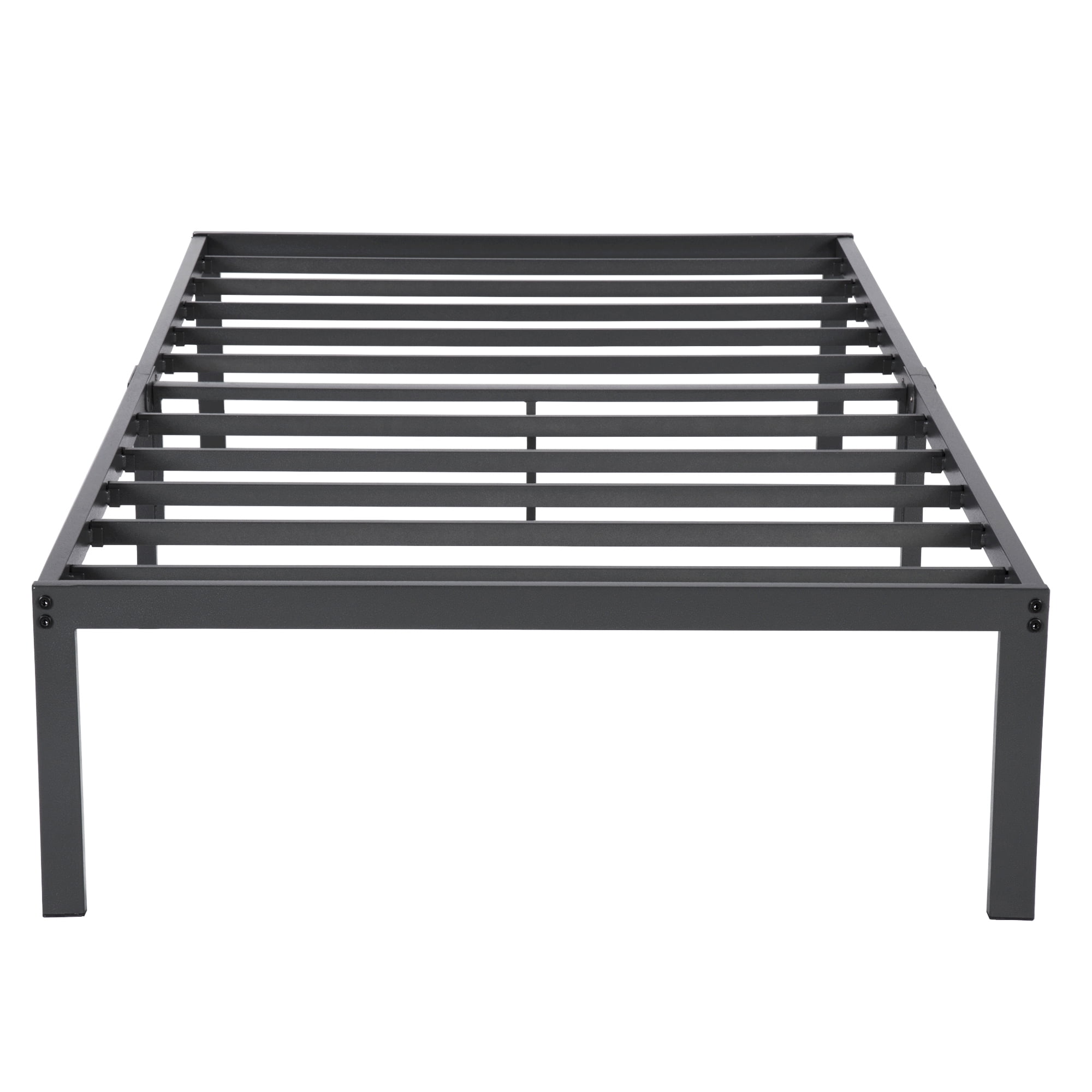 METAL PLATFORM BED FRAME Steel Slat Twin Full Queen King Size Bed 16 Inch Tall 