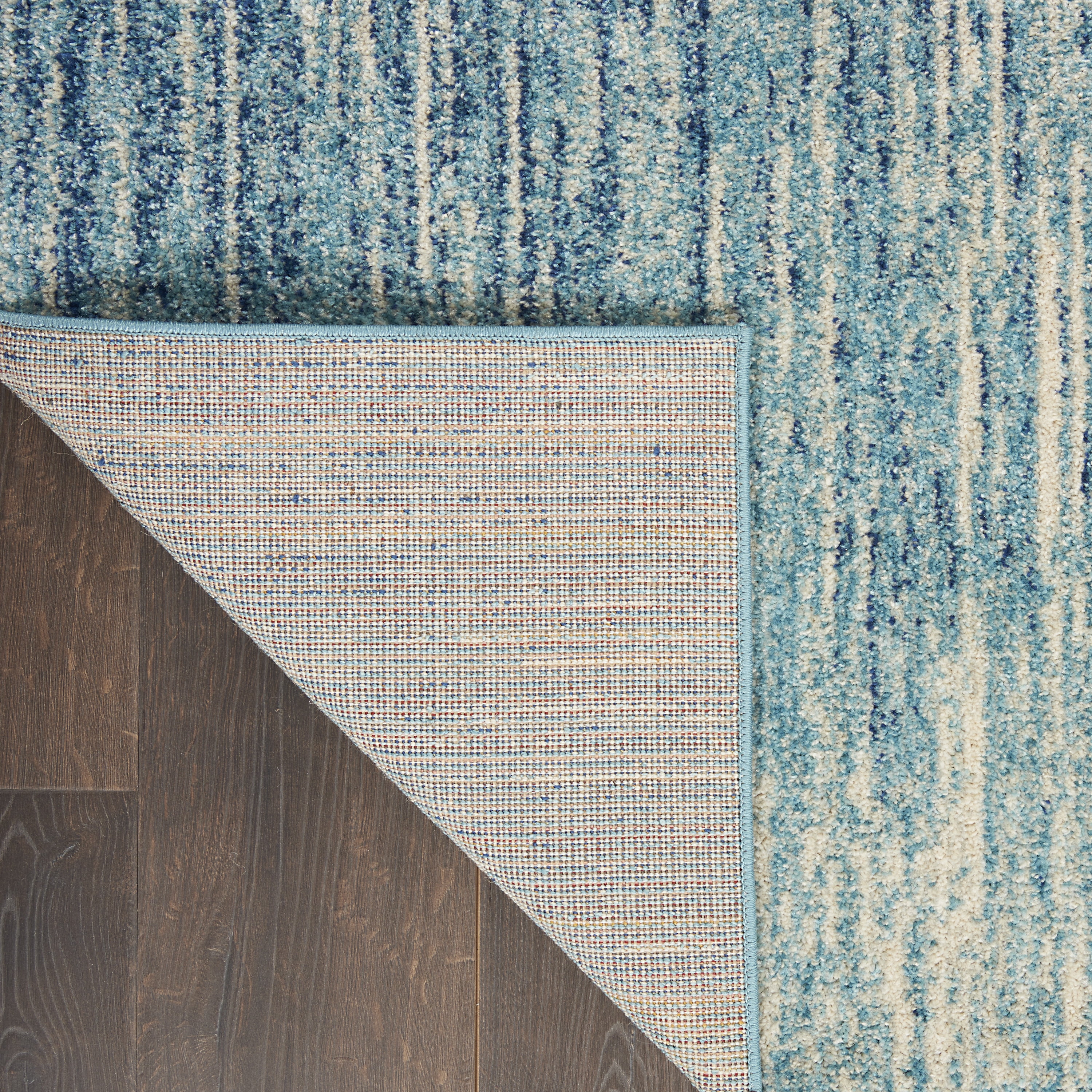 Nourison Passion Abstract Navy/Light Blue 5'3" x 7'3" Area Rug, (5x7)