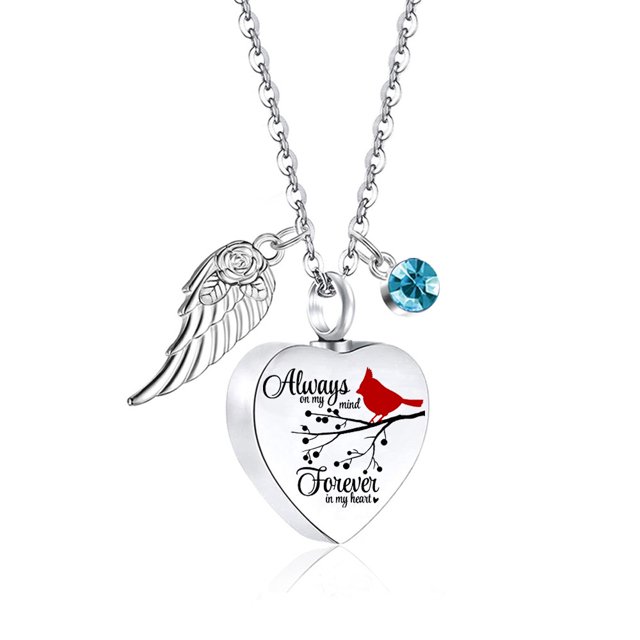 Collar de acero inoxidable con forma de corazón de melocotón torcido para hombres y mujeres, colgante conmemorativo de amante de ataúd cinerario de estilo europeo y americano