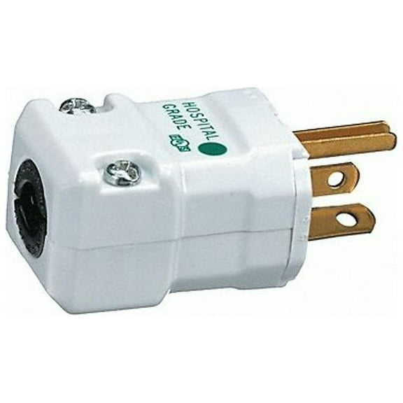 Hubbell Wiring Device-Kellems Straight Blade Plug,White,20 A,Hng,5-20P HBL8364V