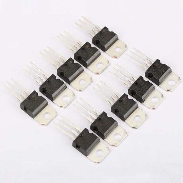 10Pcs LM317T LM317 1.2V to 37V 1.5A Adjustable Voltage Regulator IC