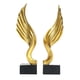 thumbnail image 2 of Sujetalibros con alas de ángel, estatua decorativa, base antideslizante, figuras de resina. Dorado, 2 of 9
