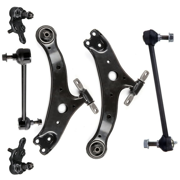 SCITOO 6pcs Suspension Kit 2 Lower Control Arm And Ball Joint 2 Lower Ball Joint 2 Sway Bar fit for Lexus ES300 ES330 RX330 RX350 RX400h Toyota Avalon Camry Highlander Solara 2002-2003 K620334
