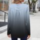 thumbnail image 4 of Neewe Women Tops Loose Fit Long Sleeve Round Neck Button T Shirts Business Casual Blouses Dressy Fall Fashion Work Clothes, 4 of 6