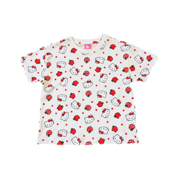 Playera Infantil Estampada Hello Kitty Talla 8 Blanco