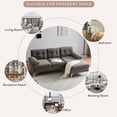 thumbnail image 5 of 83" Modern Sectional Sofas Couches Velvet L Shaped Couches for Living Room, Bedroom, Brown 80AAD, 5 of 9