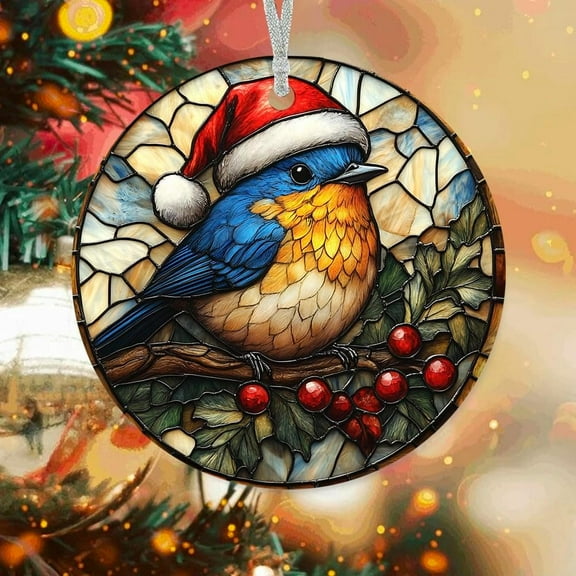 Eastern Bluebird Custom Ornaments 2025, Eastern Bluebird Ornament, Eastern Bluebird Christmas Hanging Decor, Eastern Bluebird Ornaments for Christmas Tree. FANsCS