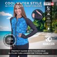 thumbnail image 3 of Aqua Design Women’s Full Zip Long Sleeve Rash Guard: Front Zipper Swim Shirt: Liquid Lava/Black size 5XL, 3 of 6