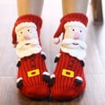 thumbnail image 2 of Christmas Socks Unisex Floor Handmade Woolen Knitting Thickened Cartoon Animal Socks Funky Warm Men Comfortable Socks for Women Red, 2 of 4