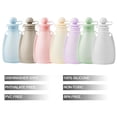 thumbnail image 6 of PandaEar Reusable Silicone Baby Food Pouches, 7 Pack Squeeze Pouches for Toddler Kids, BPA-Free Silicone Refillable Baby Food Storage, 5.5 oz, 6 of 7