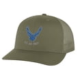 thumbnail image 5 of US Air Force Hat - Embroidered Military Trucker Hat with Mesh Back - Patriotic Veteran Snapback Cap (NavyBlue), 5 of 9