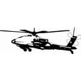 thumbnail image 1 of Helicopter Vinyl Wall Decal - Bedroom chopper - 24"x22", 1 of 2