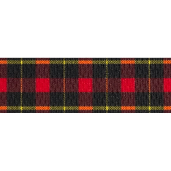 Country Brook Design® 7/8 inch Black and Red Plaid Grosgrain Ribbon, 5 Yards