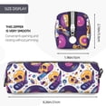 thumbnail image 3 of Cauagu record rock Skull star Print Leather Pencil Pen Case - Stationery Bag Portable Stationery Bag Big Capacity Pencil Pouch Cosmetic Organizer Bag for Men & Women, 3 of 7