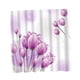 thumbnail image 3 of Cortina de Tela de Poliéster Impermeable con 12 Ganchos Decoración para Casa Tulipán púrpura, 3 of 3