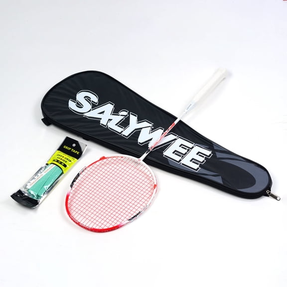 SALYWEE MY2.0 Ultra-Light Full Carbon Fiber Badminton Rackets, 6U Weight Supports 30 lbs High Tension, 7.0mm Shaft, Delicate Patterns with Vibrant Iconic Malaysian Architecture-Inspired Design