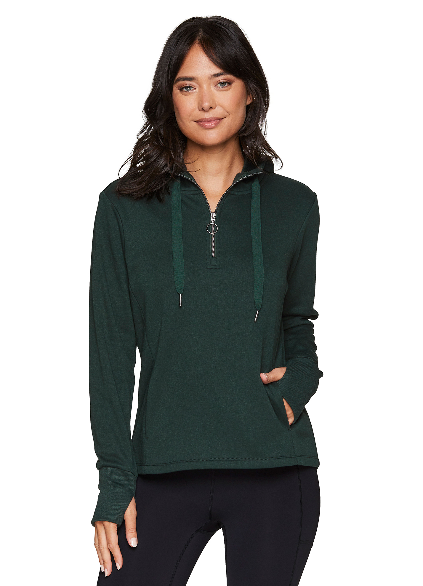 RBX Active Women's Soft Fleece Lined 1/4 Zip Pullover Hoodie With Pockets -  Walmart.com