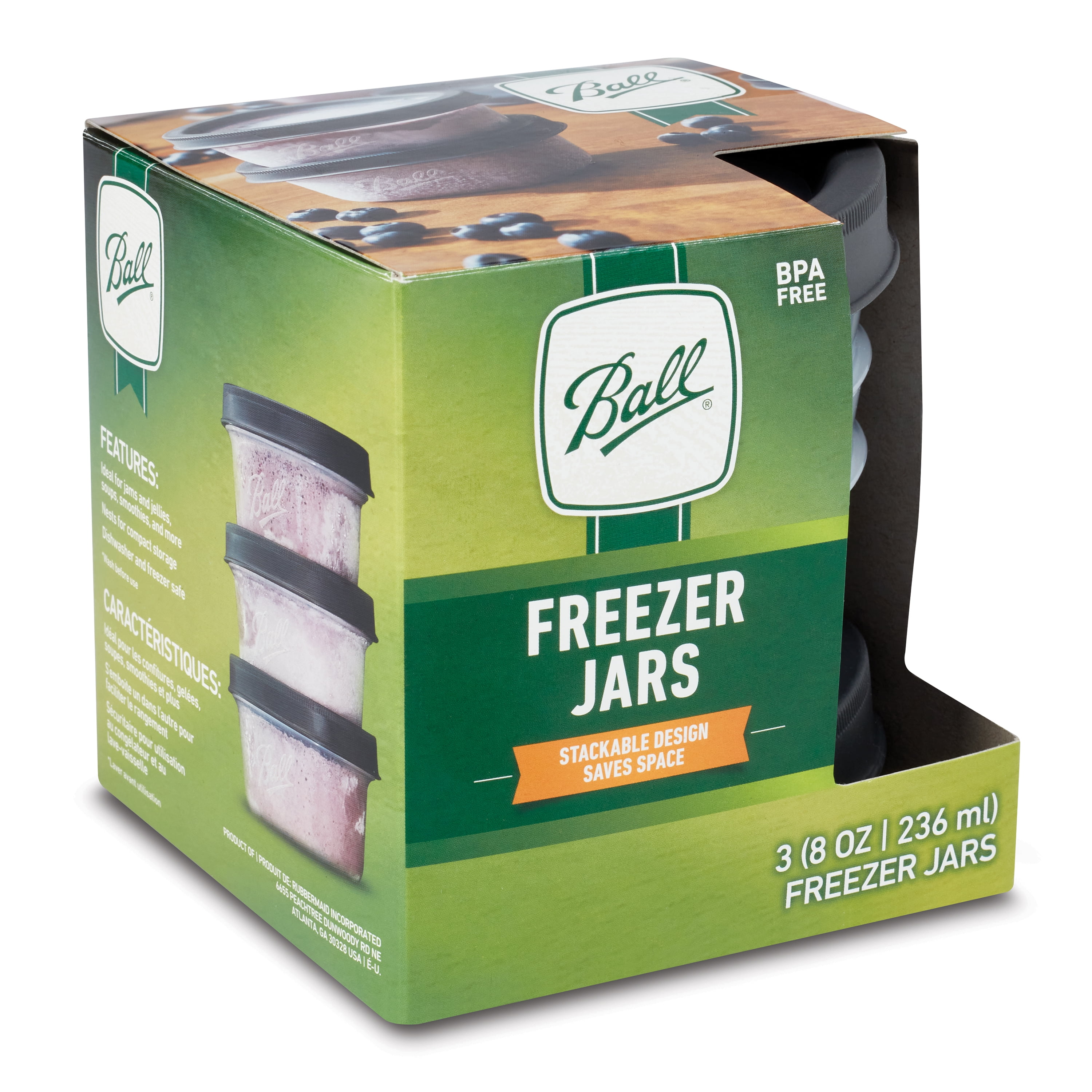 Easy Freezer Storage: Stackable Plastic Jars from Ball